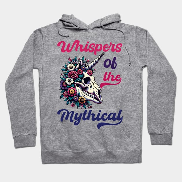 Unicorn skull with flowers Hoodie by Art_Boys